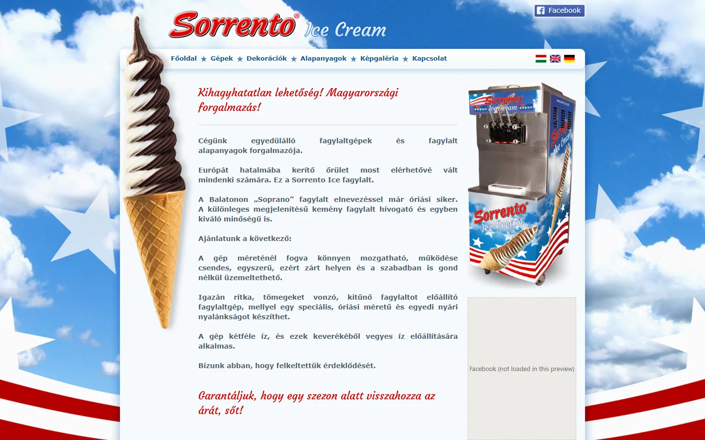 The Sorrento home page before our redesign