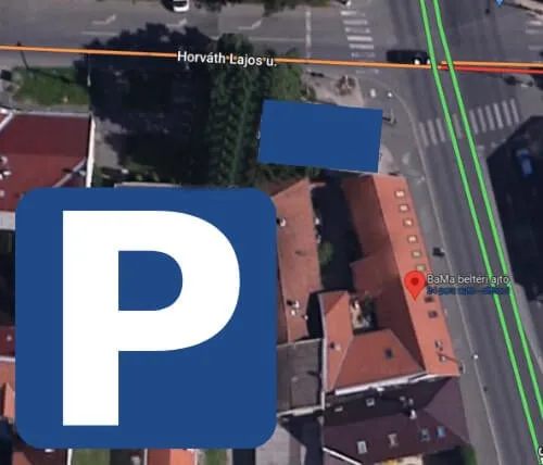 Ingyenes parkolás a BaMa ajtó bemutatóterme előtt